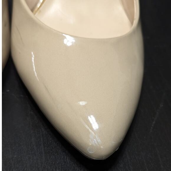 Franco Sarto Howie Patent Leather Heels Pumps Pointed Toe Womens 10 Corpcore - Picture 6 of 8